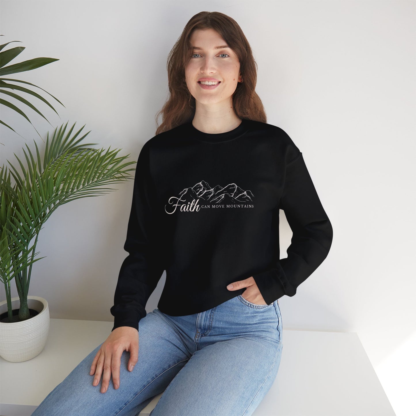 Faith Can Move Mountains Crewneck Sweatshirt